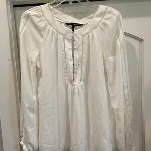 White House Black Market Womens Lined Peasant Blouse size 4